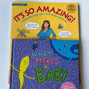 2/$20 Two children's books- It's So Amazing! & What Makes A Baby!